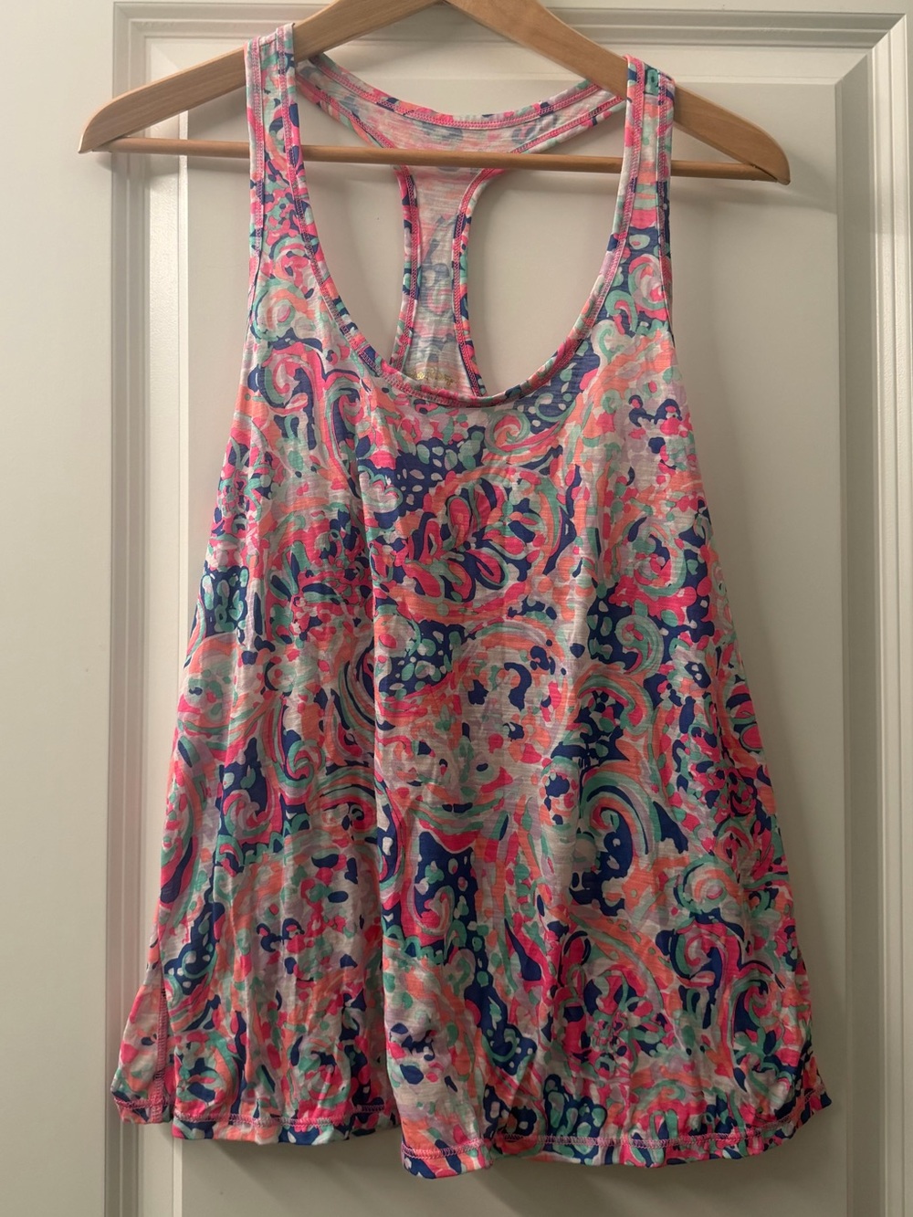 Lilly Pulitzer Pink Multi Paisley Racerback Tank